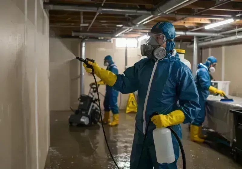 Basement Sanitization and Antimicrobial Treatment process in Dowagiac, MI